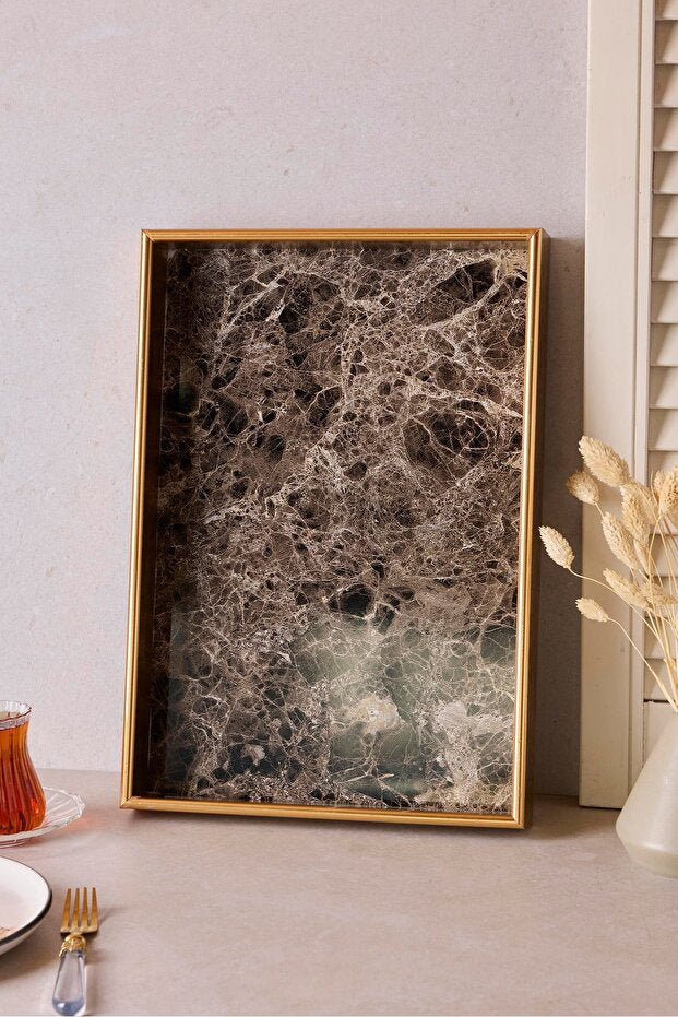 Turin Black Marble Serving Tray - 28x40 cm