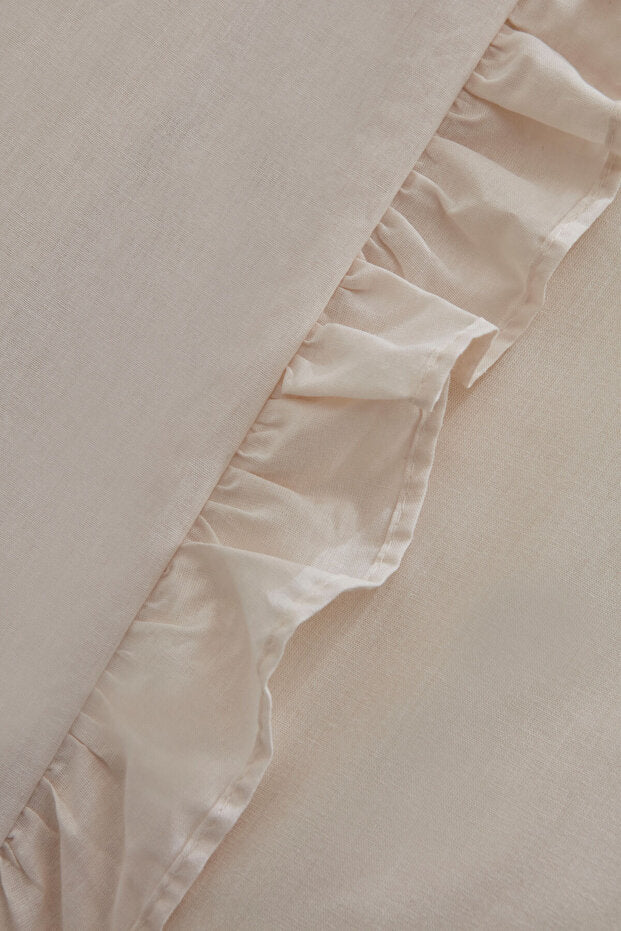 Pure Ruffle 100% Cotton Double Duvet Cover Set - 200x220 cm