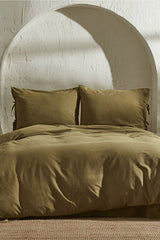 4 Element Double Duvet Cover Set - 100% Cotton Khaki