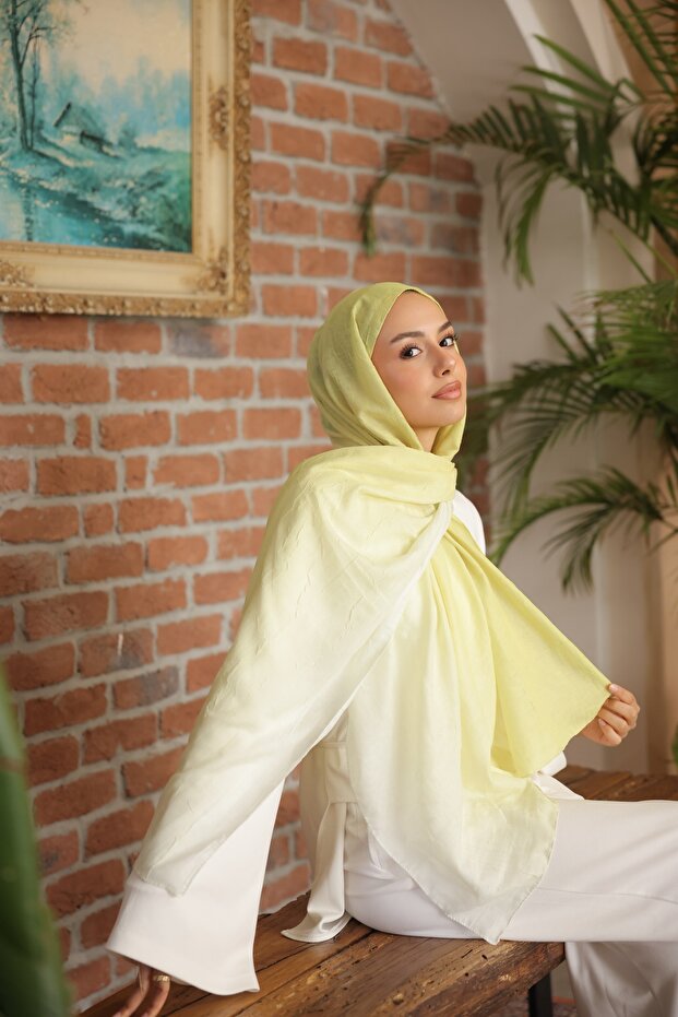 Gradient Bamboo Shawl - Yellow White