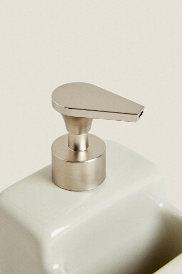Liquid Soap Dispenser - 500ml Modern Porcelain Design