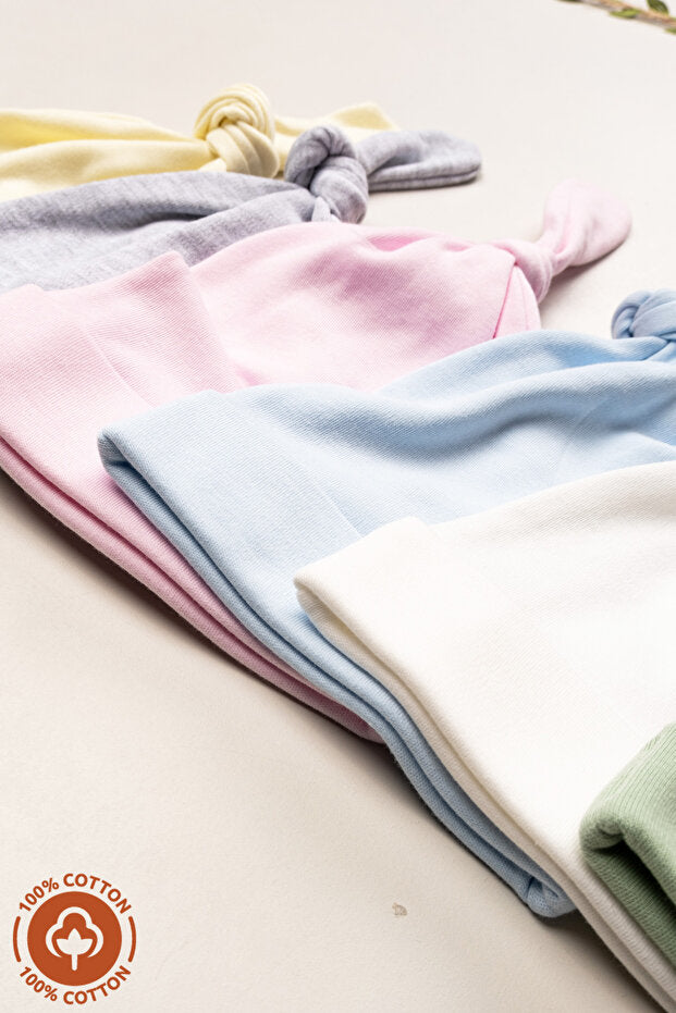 Unisex Organic Cotton Baby Beanie Set 3-Pack
