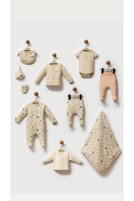 Newborn Safari 10-Piece Cotton Hospital Exit Set - 0-3 Months