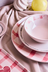 Hearts 8-Piece Dinner Set - Romantic Tableware for Two
