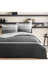 Hazel Satin Double Duvet Cover Set - Anthracite, 100% Cotton