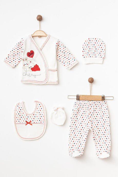 Newborn 5-Piece Bunny Baby Clothing Set 0-3 Months