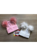 Double Pom-Pom Beanie Set - 4-Pack, Breathable
