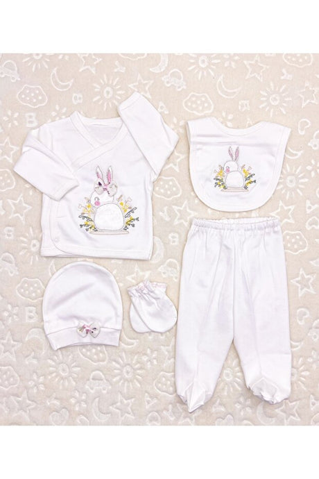 Newborn 5-Piece Bunny Bodysuit Set - Hospital Exit Collection