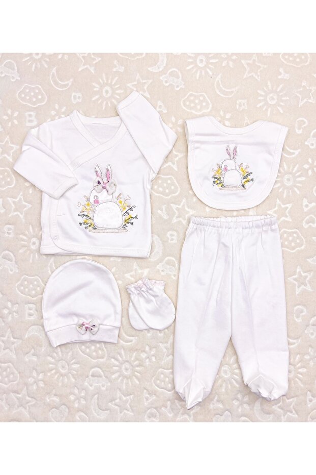 Newborn 5-Piece Bunny Bodysuit Set - Hospital Exit Collection