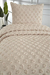 Konik Single 2-Piece Quilt Set - Beige