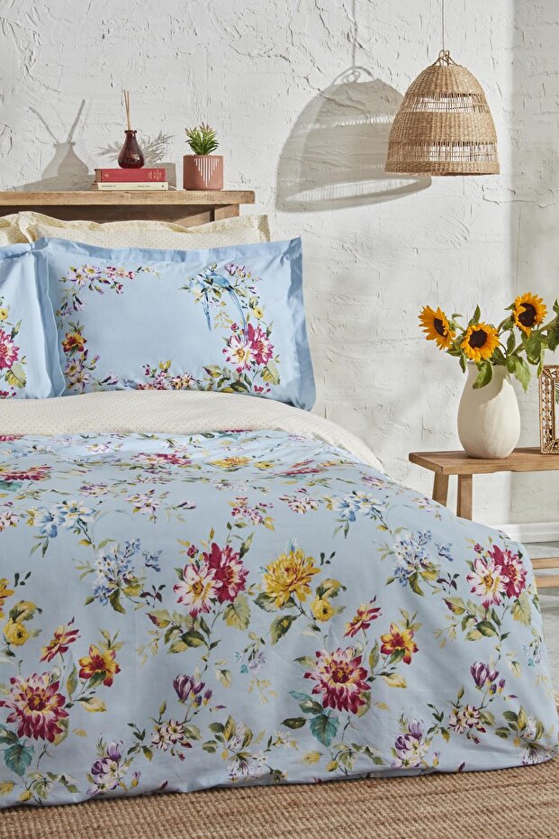 Jolie Single Duvet Cover Set - 100% Cotton Floral Design