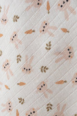 6-Piece 100% Cotton Muslin Baby Hospital Exit Set - Bunny Print