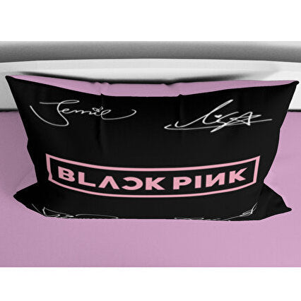 Black Pink Single Duvet Cover Set - 3D Digital Print