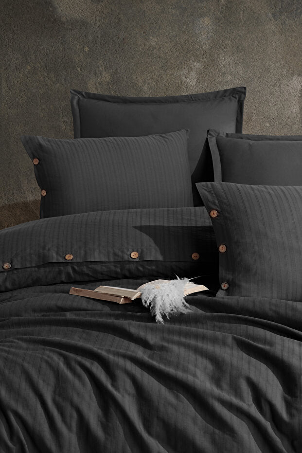 100% Cotton Double Duvet Cover Set - 200x220cm with Buttons