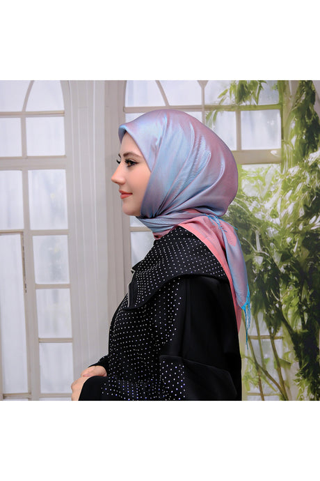Silky Fringed Viscose Scarf - Light Mink