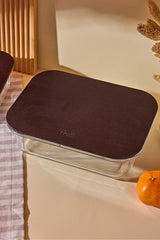 1500ml Rectangular Glass Food Storage Container with Wooden Lid