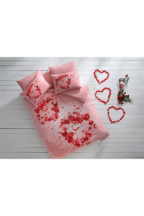 Roses Ranforce Double Size Duvet Cover Set - 100% Cotton