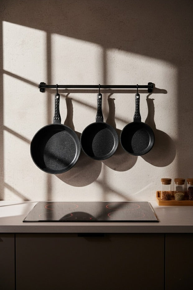 ProGranito Diamond Cast Frying Pan Set - 3-Piece 20-24-28 Cm