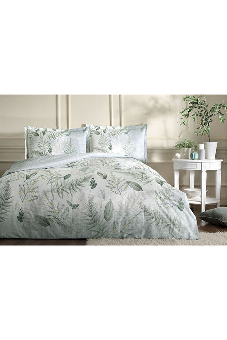 Naturlig Double Duvet Cover Set - 100% Cotton Botanical Design
