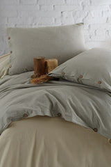 Athena 100% Cotton Washed Double Duvet Cover Set 200x220cm