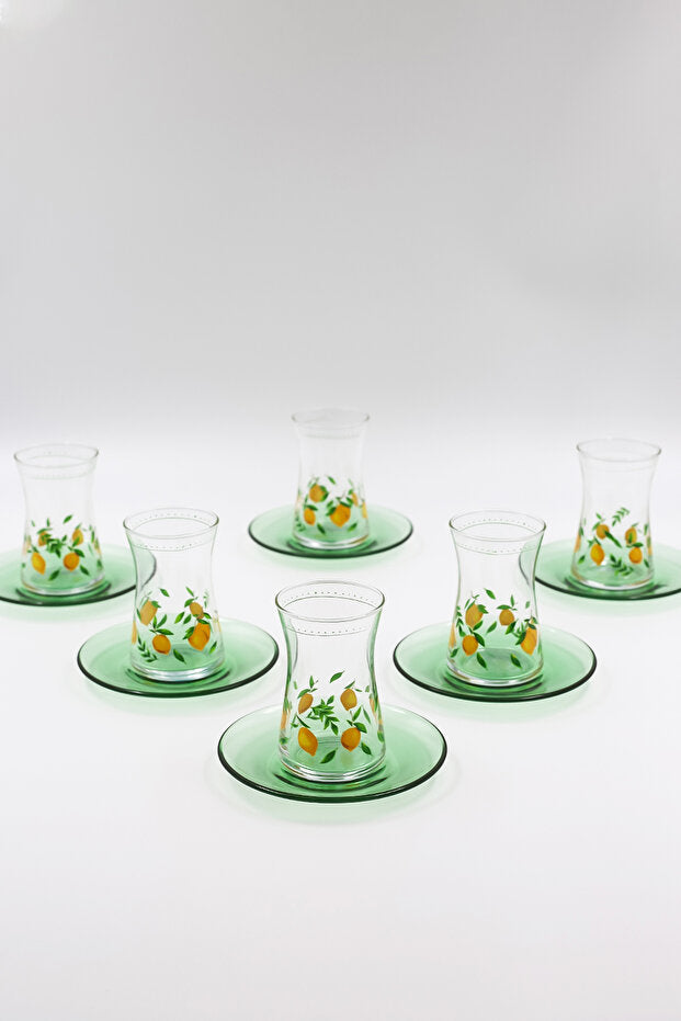 Rakle Professional Bodrum Turkish Tea Glass Set - 12 Piece - 170cc