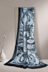Rose Soft Cotton Shawl - Elegant Floral Design