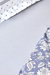 Celerina Blue 100% Cotton Double Duvet Cover Set