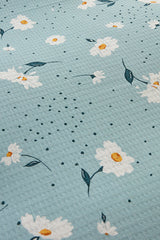 Daisy 100% Cotton Double Pique Bedding Set - Mint