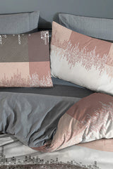Ruby Patterned Double Duvet Cover Set - Reversible, Fitted Sheet