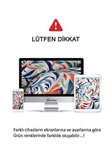 100% Cotton Double Bedspread - Kanaviçe Printed Pike