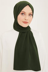 Medine Silk Shawl - Elegant Dark Green