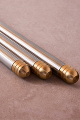 75 cm 304 Stainless Steel Rolling Pin with Gold Details