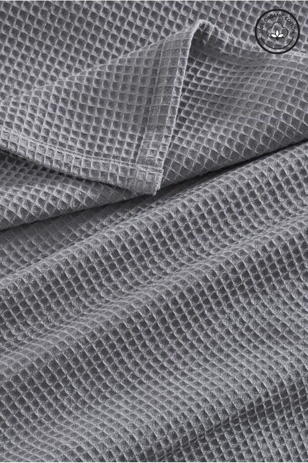 100% Organic Cotton Waffle Weave Single Bedspread