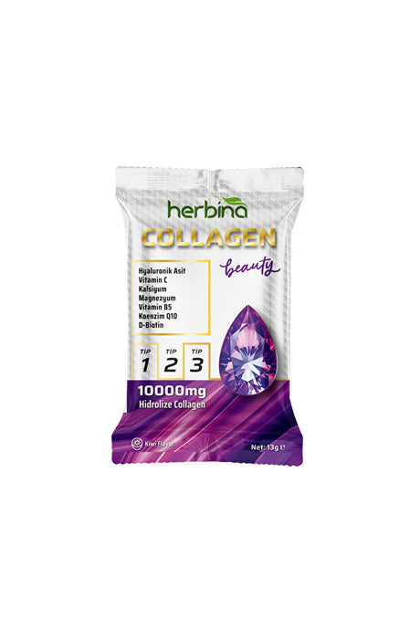 Polvo de Belleza de Colágeno - Mezcla Tipo 1, 2, 3, Kiwi, 30 Sobres