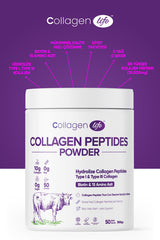 Hydrolyzované kolagenové peptidy v prášku - 500g (50 porcí)