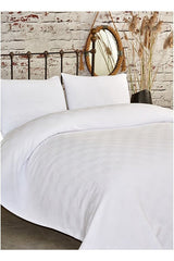 White Checkered Double Pike Blanket - 200x230 cm Cotton Blend