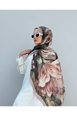 Floral Cotton Soft Scarf - Non-Slip & Elegant ()