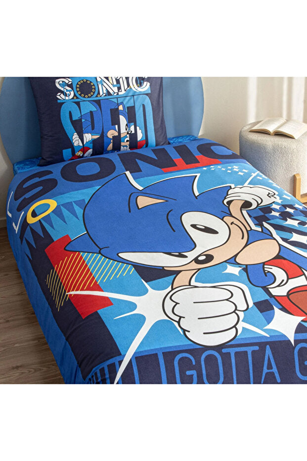 Sonic Classic Licensed Duvet Cover Set - 160x220 cm
