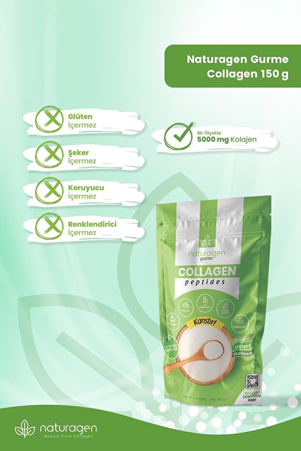 Gurme 100% Pure Bovine Collageen Peptiden - 150g x 3 Zakjes