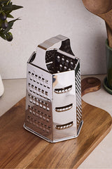 Multi-purpose Box Grater with Ergonomic Metal Handle - 23 cm