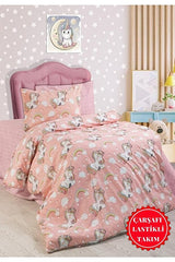 Unicorn Single Duvet Cover Set - Fitted Sheet Included