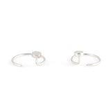 Premium 925 Sterling Silver Round Scale Disc Hoop Earrings