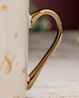 New Bone China Coffee Cup - Elegant Gold-Rimmed Design