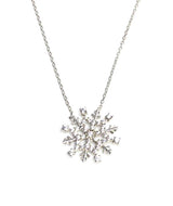 925 Sterling Silver Snowflake Charm Pendant Necklace