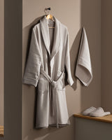 Luxury 100% Cotton Men's Bathrobe Set - Beige