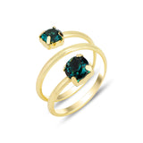 Elegant Dual Band Ring - Modern Intertwined Design