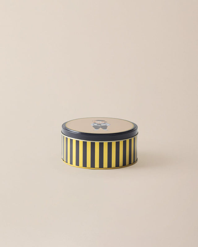 Small Round Metal Storage Box - Decorative Home Organizer