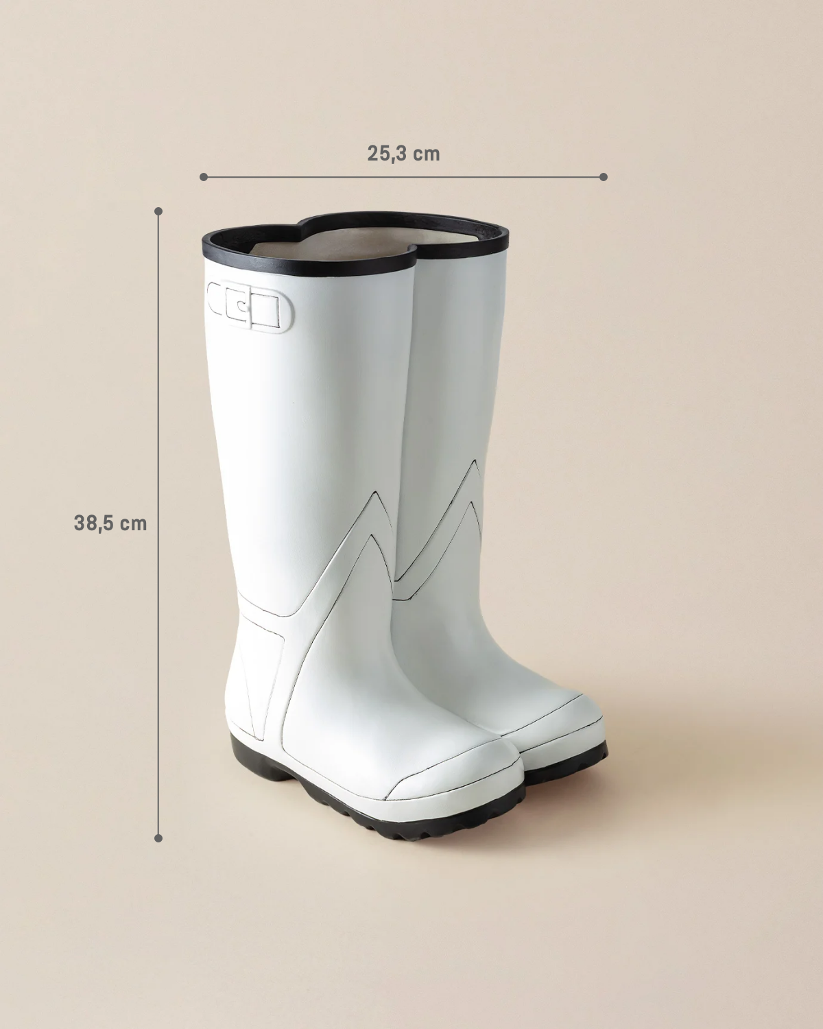 Figura decorativa in dolomite - Design moderno bianco e nero