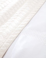 Rodez Double Bedspread Set - White Coastal Quilt Coverlet Bedding