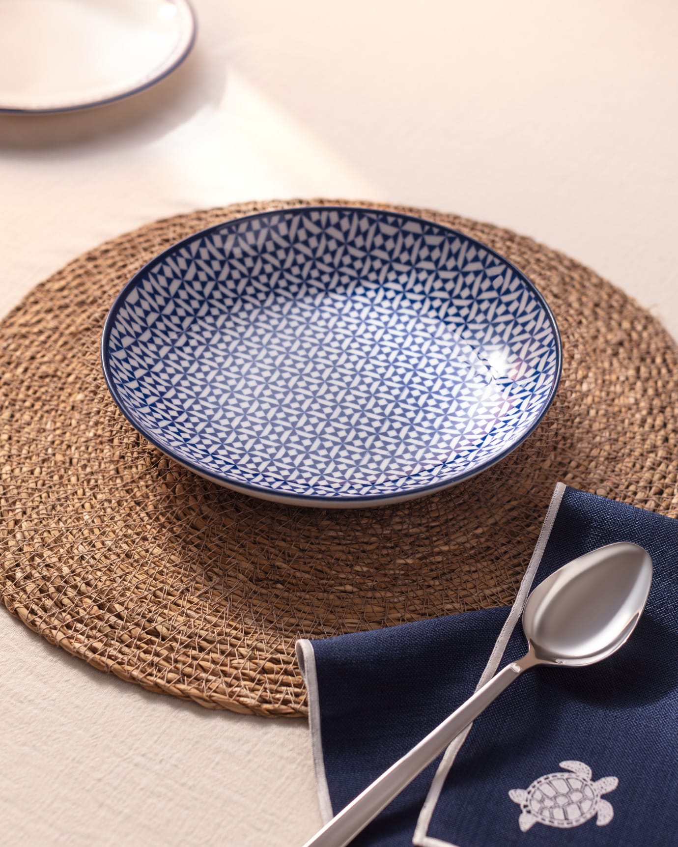 Elegant New Bone China Dinner Plate - Whimsical Blue Dandelion Motif